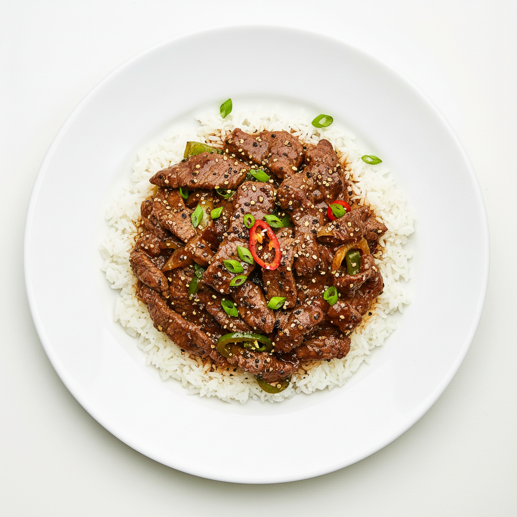 HONEY PEPPER BEEF Full