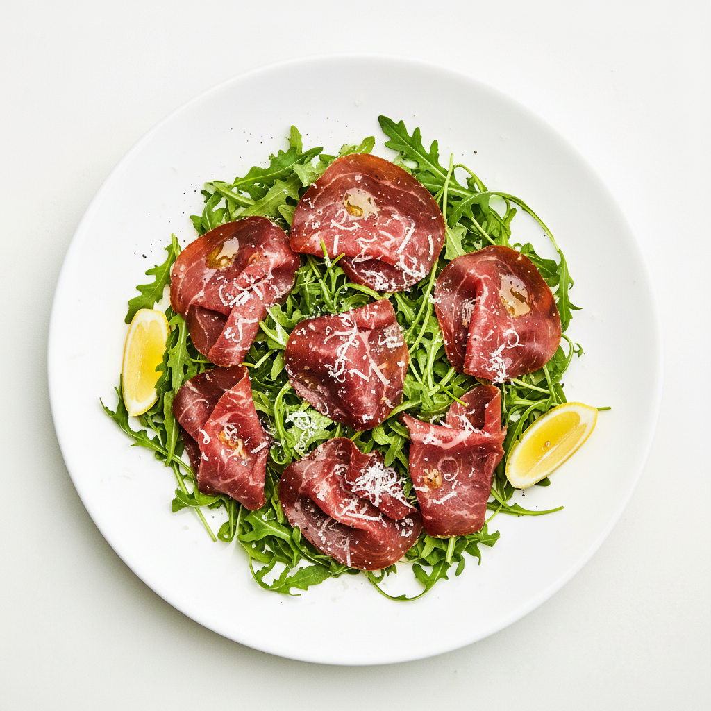 Wagyu Bresaola MBS 7+, Bagel Croutons, Parmesan, Arugula Full