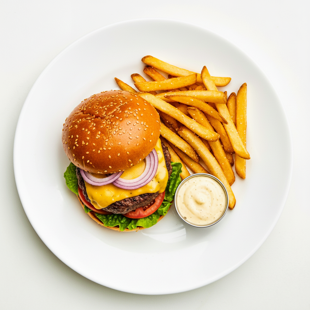 American Cheese Burger Full