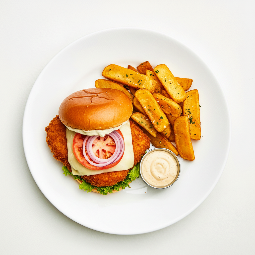 CHICKEN SCHNITZEL BURGER Full