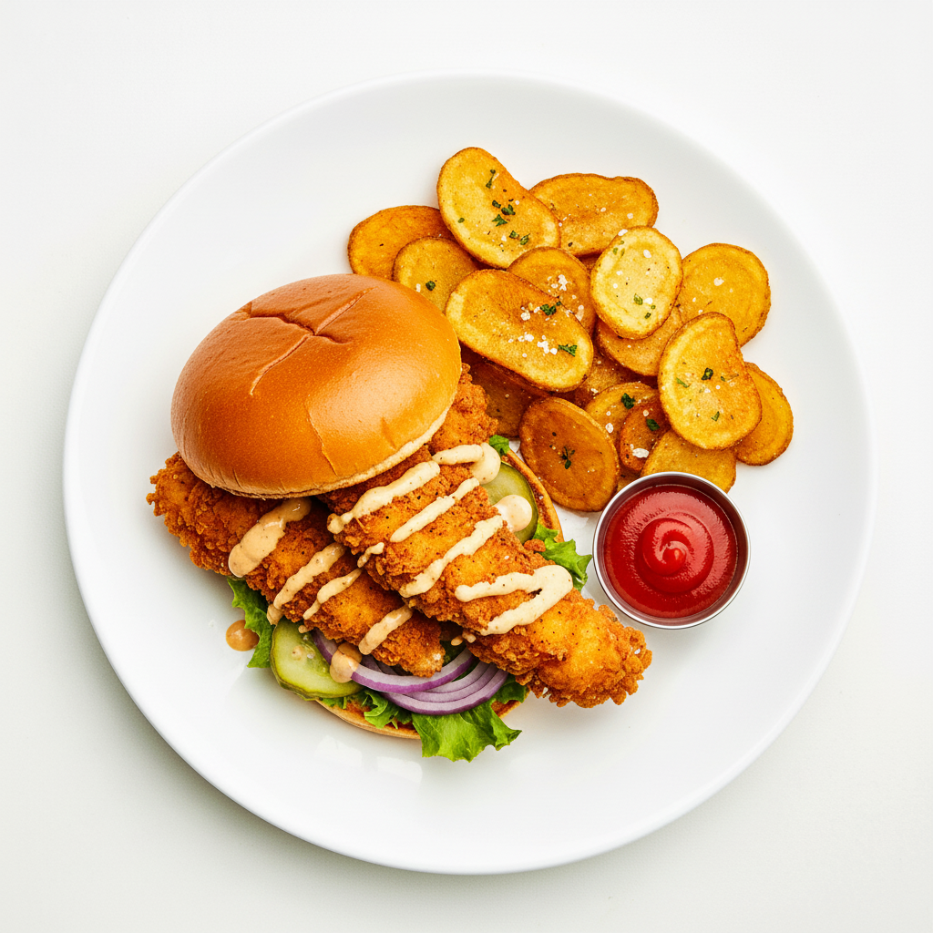 GRILLED CHICKEN TENDER BURGER Full