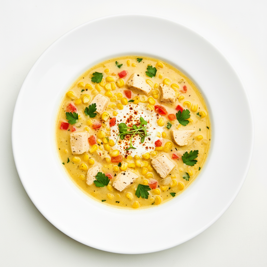 CHICKEN & CORN SOUP Full