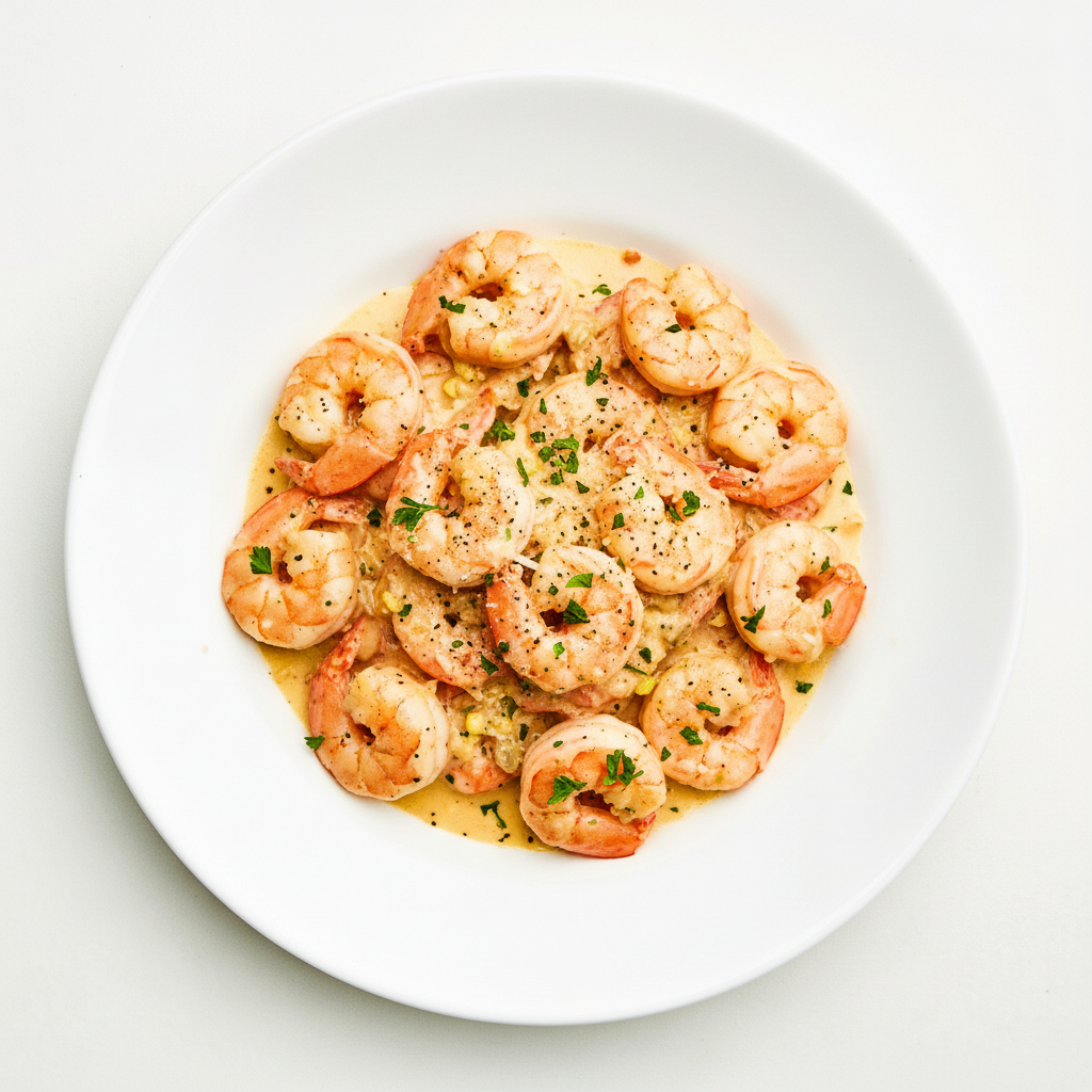 CREAMY GARLIC PRAWNS (4) (GF) Full
