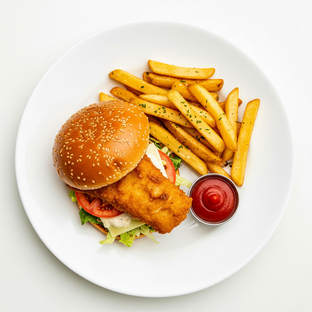 PANKO BARRAMUNDI BURGER Full