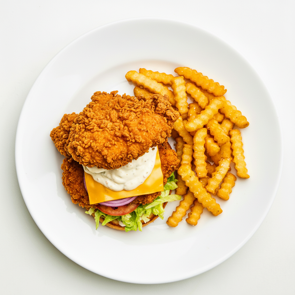 TROPICAL FRIED CHICKEN BURGER Full