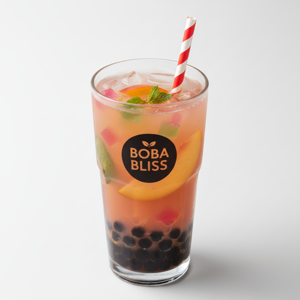 Rosy Coconut Boba Tea 冰玫瑰椰子珍珠茶 Full