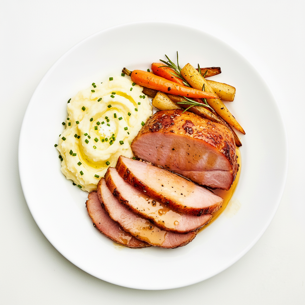 Maple & orange-glazed ham Full