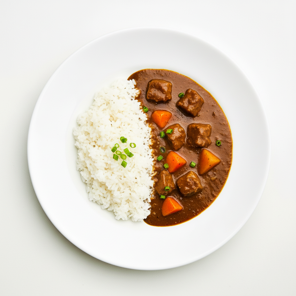 BEEF WITH JAPANESE GOLDEN CURRY SAUCE Full