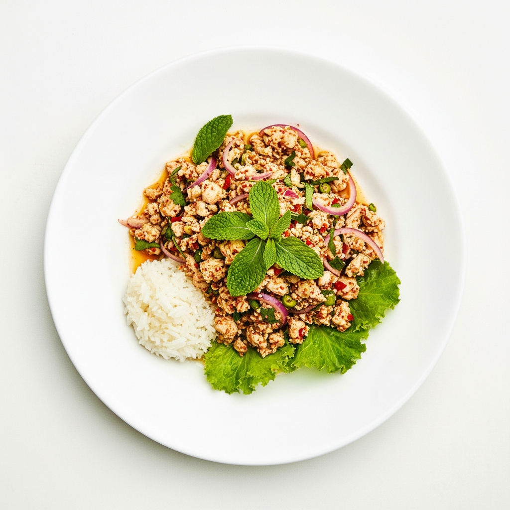 Asian Style Pork Salad, Cashews, Fresh Herbs, Bean Sprouts, Fresh Salads Full