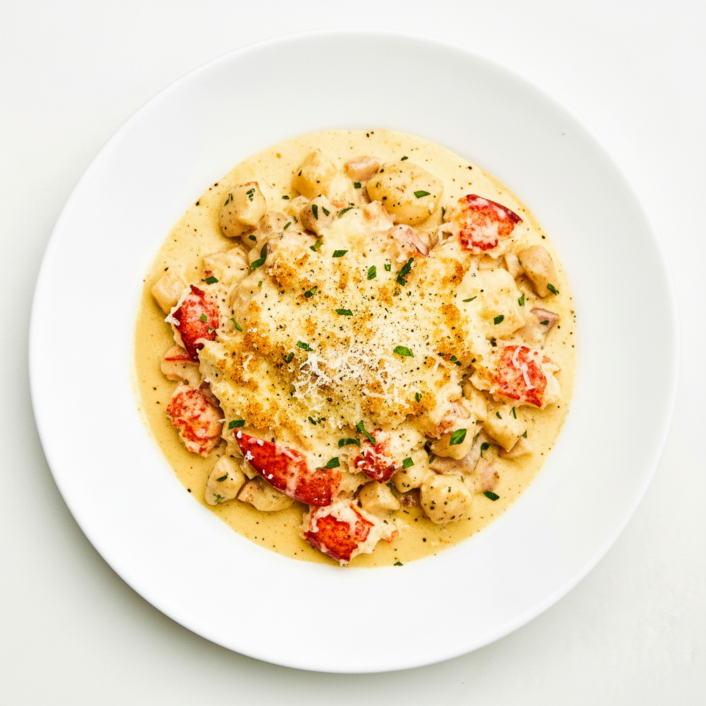 SCALLOPS, PRAWNS, FISH FILLET MORNAY Full