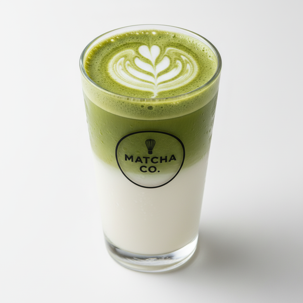 Iced Salty Mango Coconut Matcha Latte Full