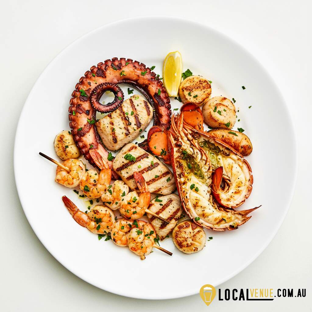 Mixed seafood grill Full