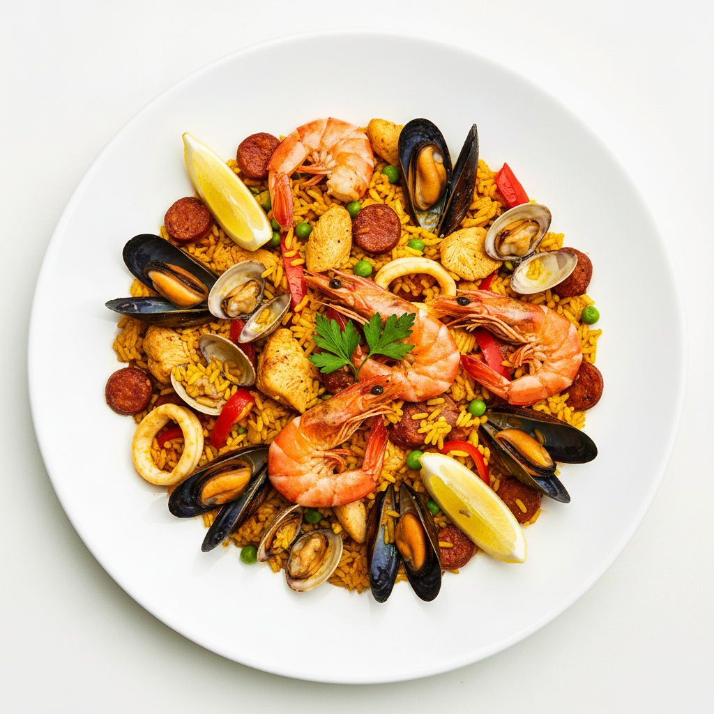 Chicken & Chorizo Seafood Paella Full