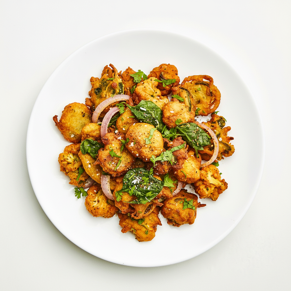 Cauliflower & Spinach Pakora Full