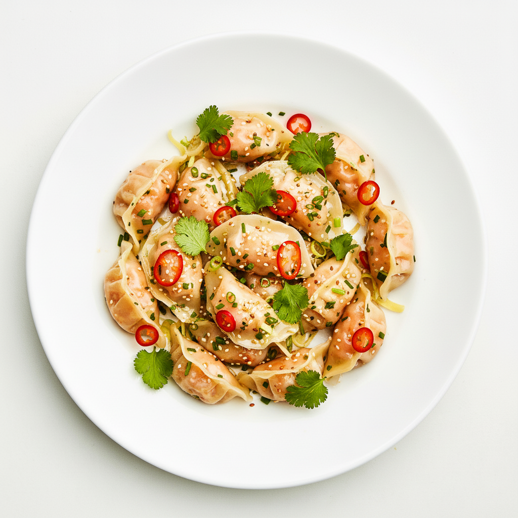 PRAWN & GINGER DUMPLINGS W SPECIAL DUMPLING SAUCE (3) Full