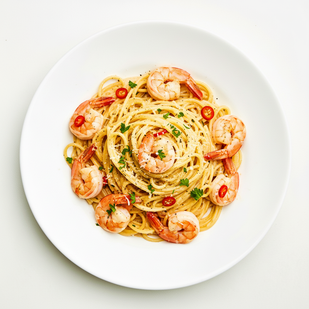 CHILLI PRAWN FETTUCCINE (DF/O) Full