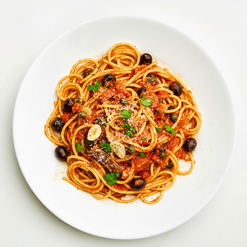 PRAWN PUTTANESCA BIANCO Full