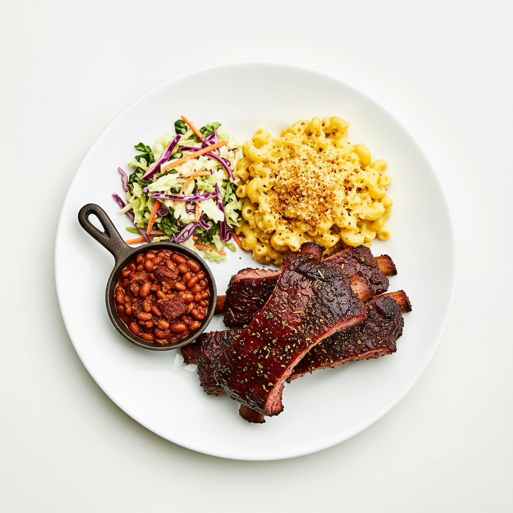 CHARGRILLED SPICY TEXAS BBQ RIBS 1/2 RACK Full