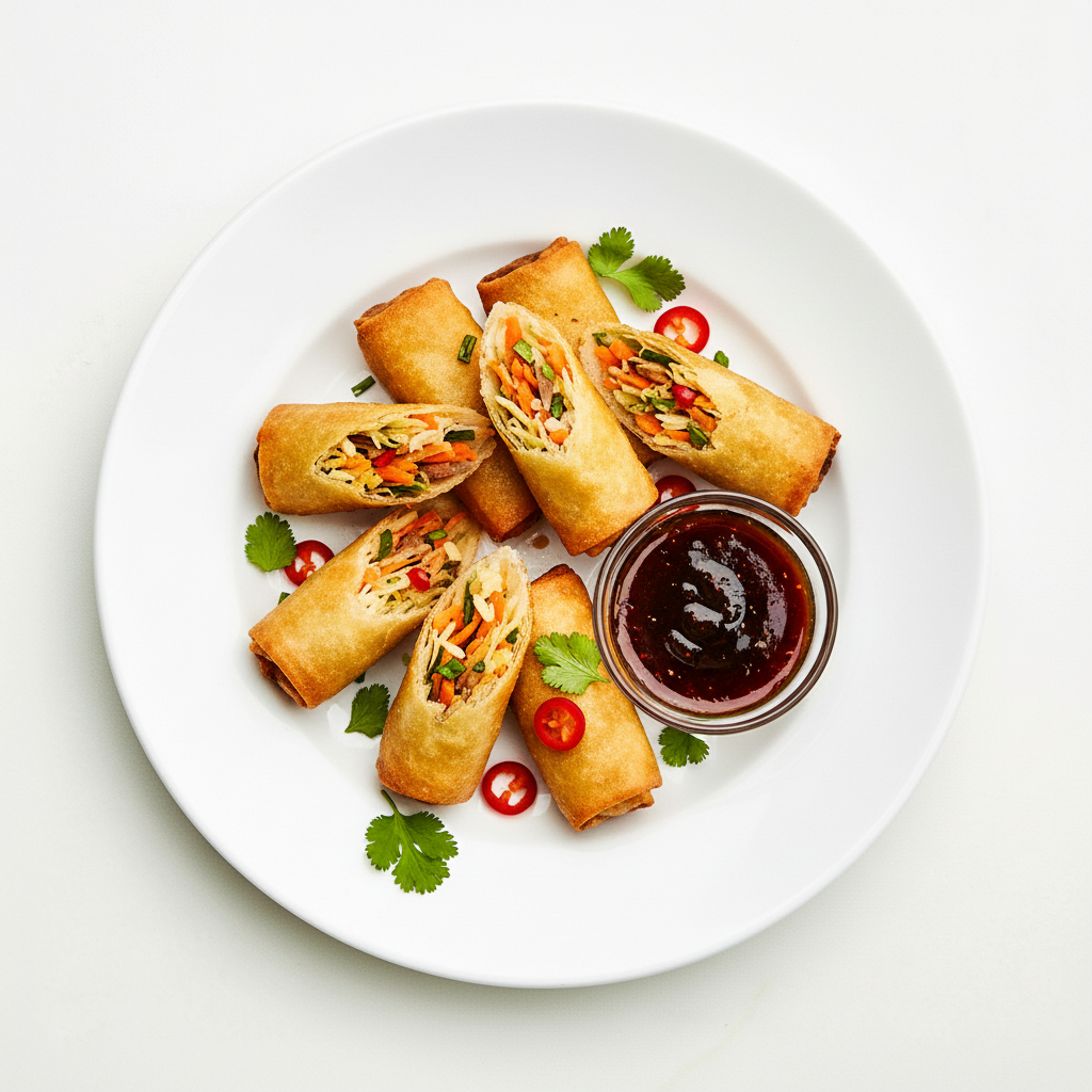 Vegetarian Spring Rolls Full