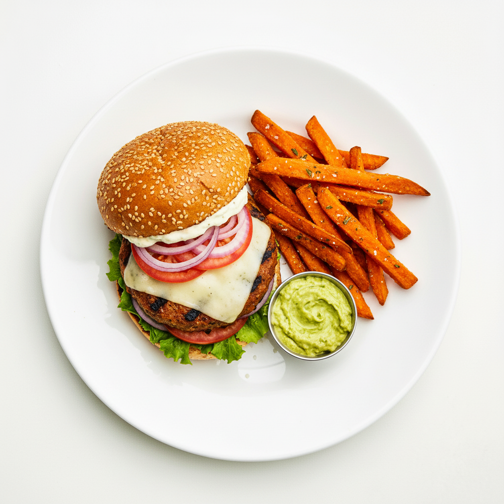 Veg Schnitzel Burger Full