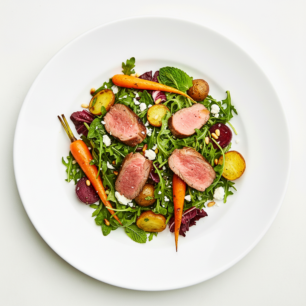 ZA'ATAR SPICED LAMB SALAD Full