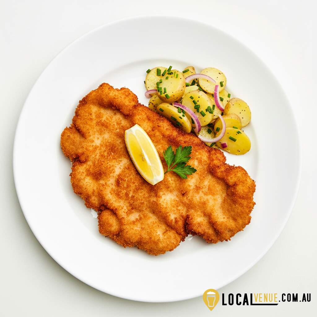 Homemade king size Vienna schnitzel Full