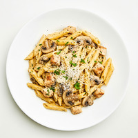 chicken bacon & mushroom pasta