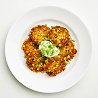Zucchini & Roast Corn Fritters