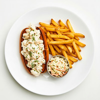 Alaskan crab - caper dill cream fraiche, lemon, crisp lettuce