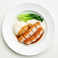 Crispy pork belly - braised bok choy - kimchi slaw
