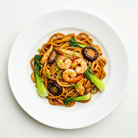 Braised E-Fu Noodles with Mushrooms