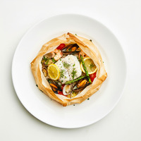Atlantic cod wrapped in pancetta
