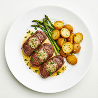 180gm garlic crusted striploin - chimmi churi