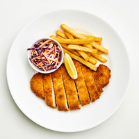 Mini chicken schnitzel & chips