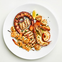 Mixed seafood grill