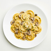Three Mushroom Ravioli