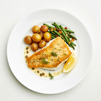 Pan fried fish fillet