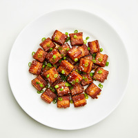 Sticky glazed pork belly bites with hoi sin sauce