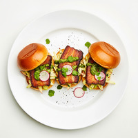 Pulled pork slider with kimchi slaw