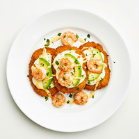 CHICKEN SCHNITZEL WITH CREAMY GARLIC PRAWN