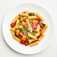 Orecchiette pasta - grilled broccoli - sun dried tomato - olives - preserved lemon - oregano