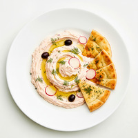 Smoked taramasalata, roe, crisp pita