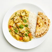 vegetarian curry + rice