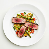 Grilled yellowfin tuna